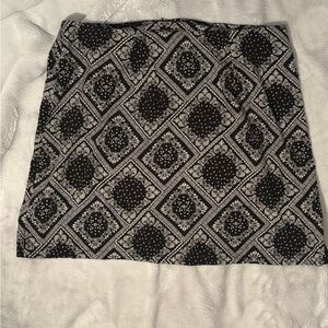 Blue Rain Black and White Mini Skirt